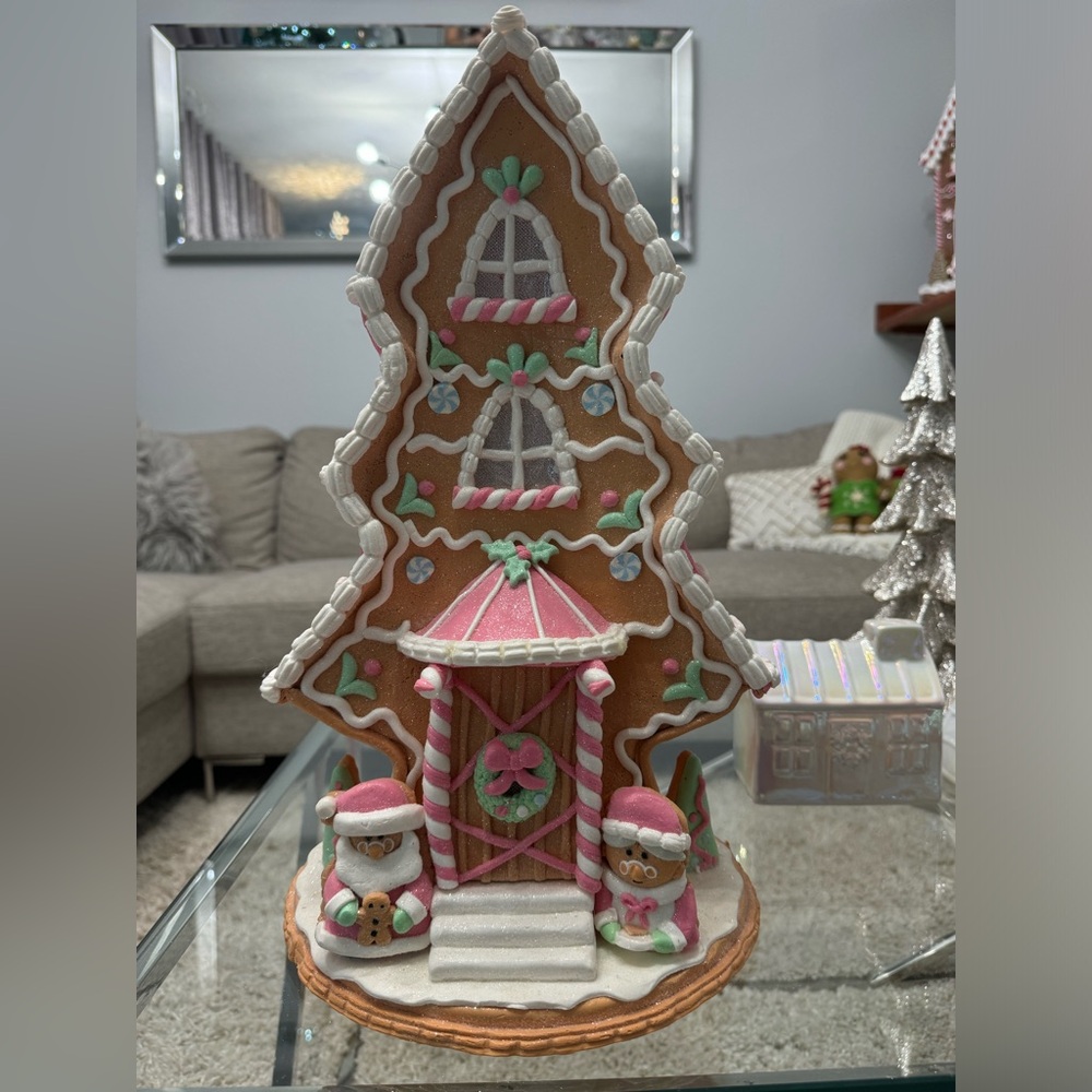 Pink Gingerbread Clay House